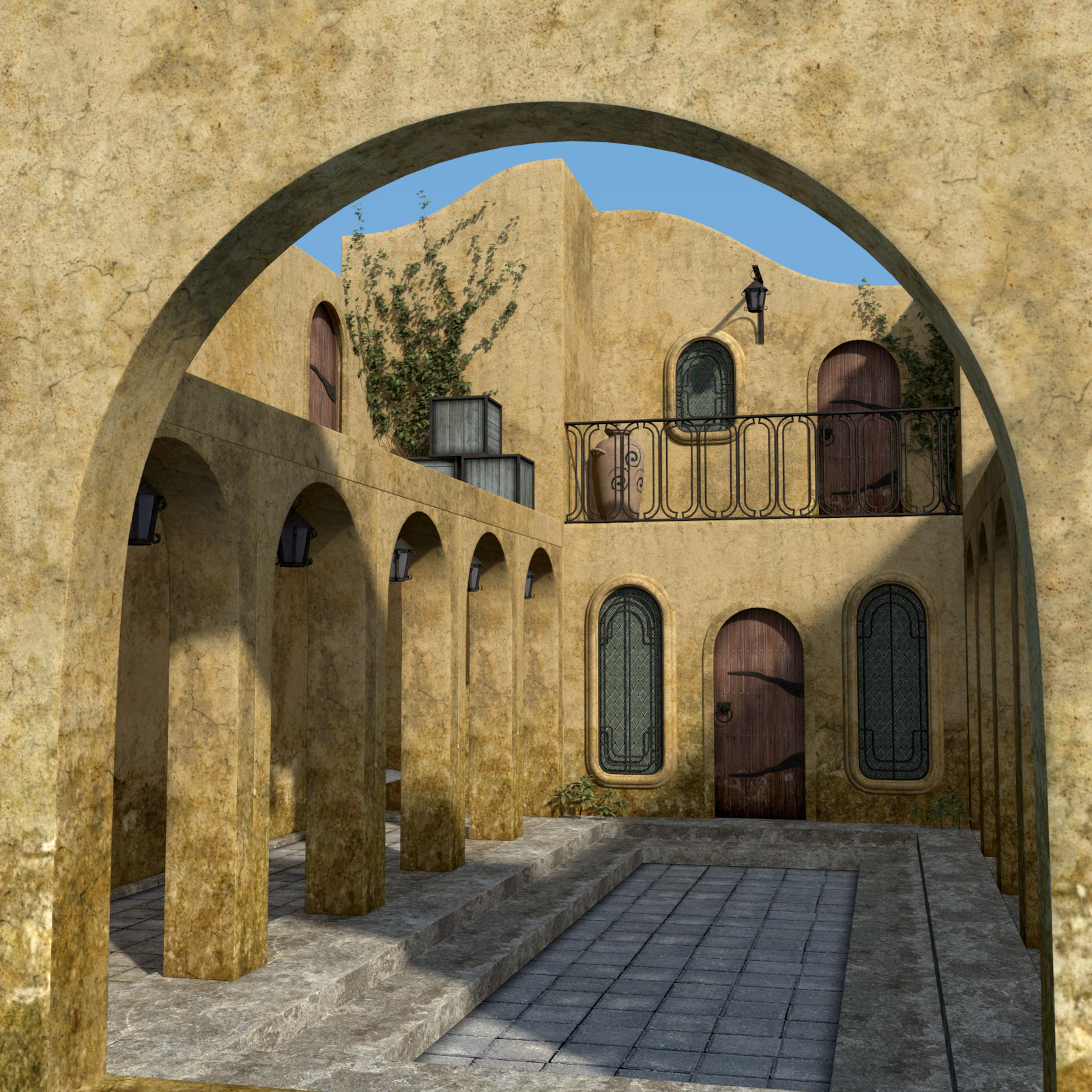 Balmora patio set for Daz Studio by N/A