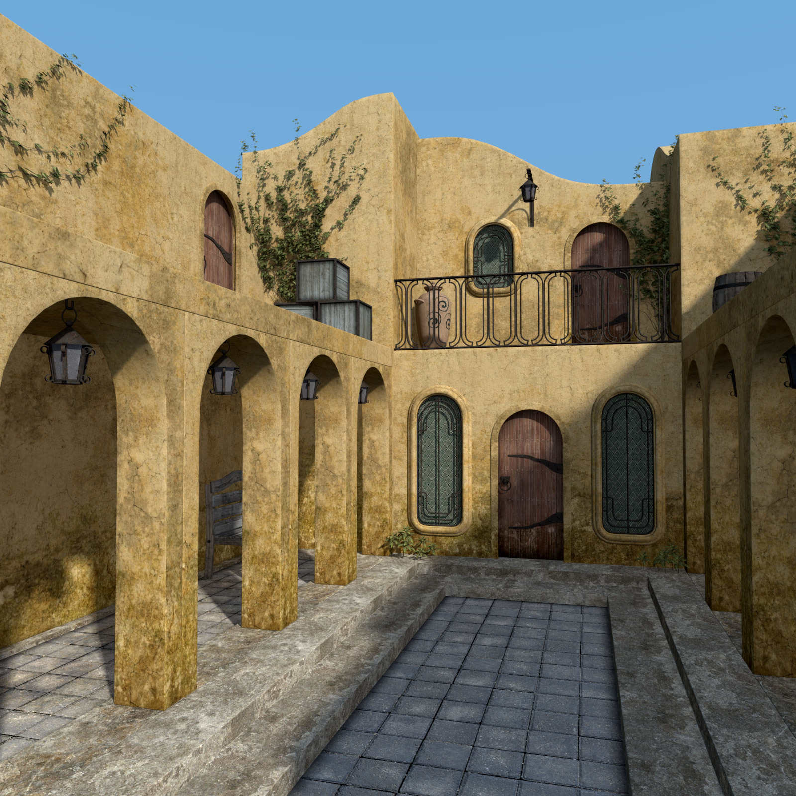 Balmora patio set for Daz Studio by N/A