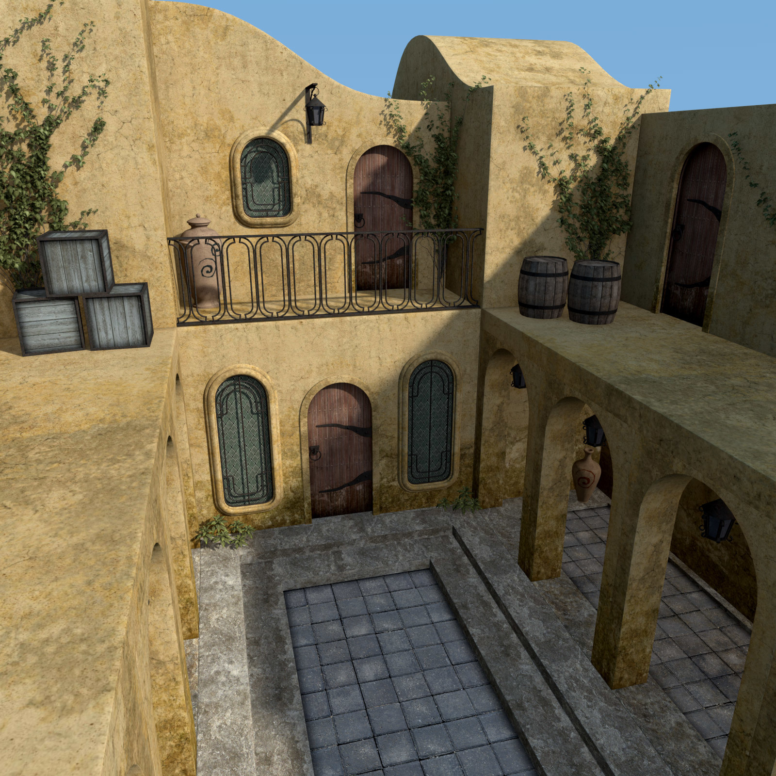 Balmora patio set for Daz Studio by N/A