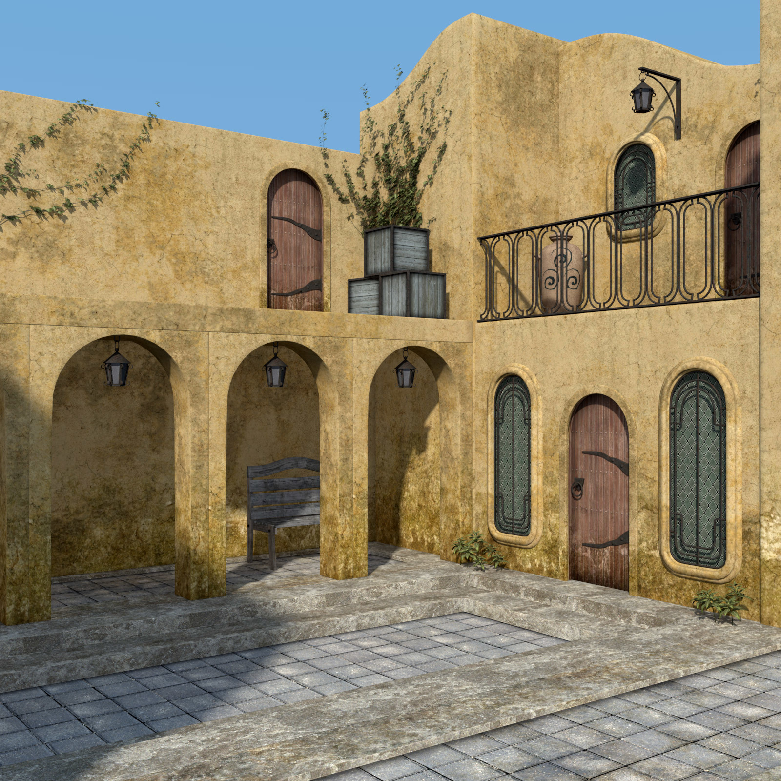 Balmora patio set for Daz Studio by N/A