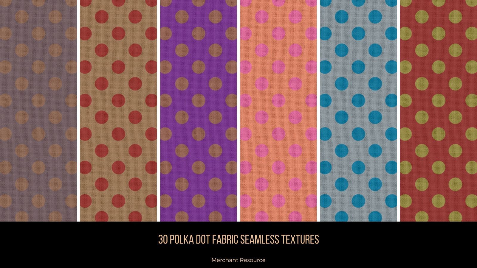 30 Polka Dots Fabric Seamless Textures by N/A