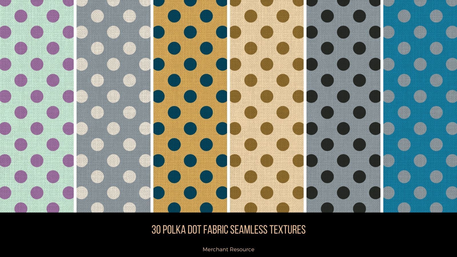30 Polka Dots Fabric Seamless Textures by N/A