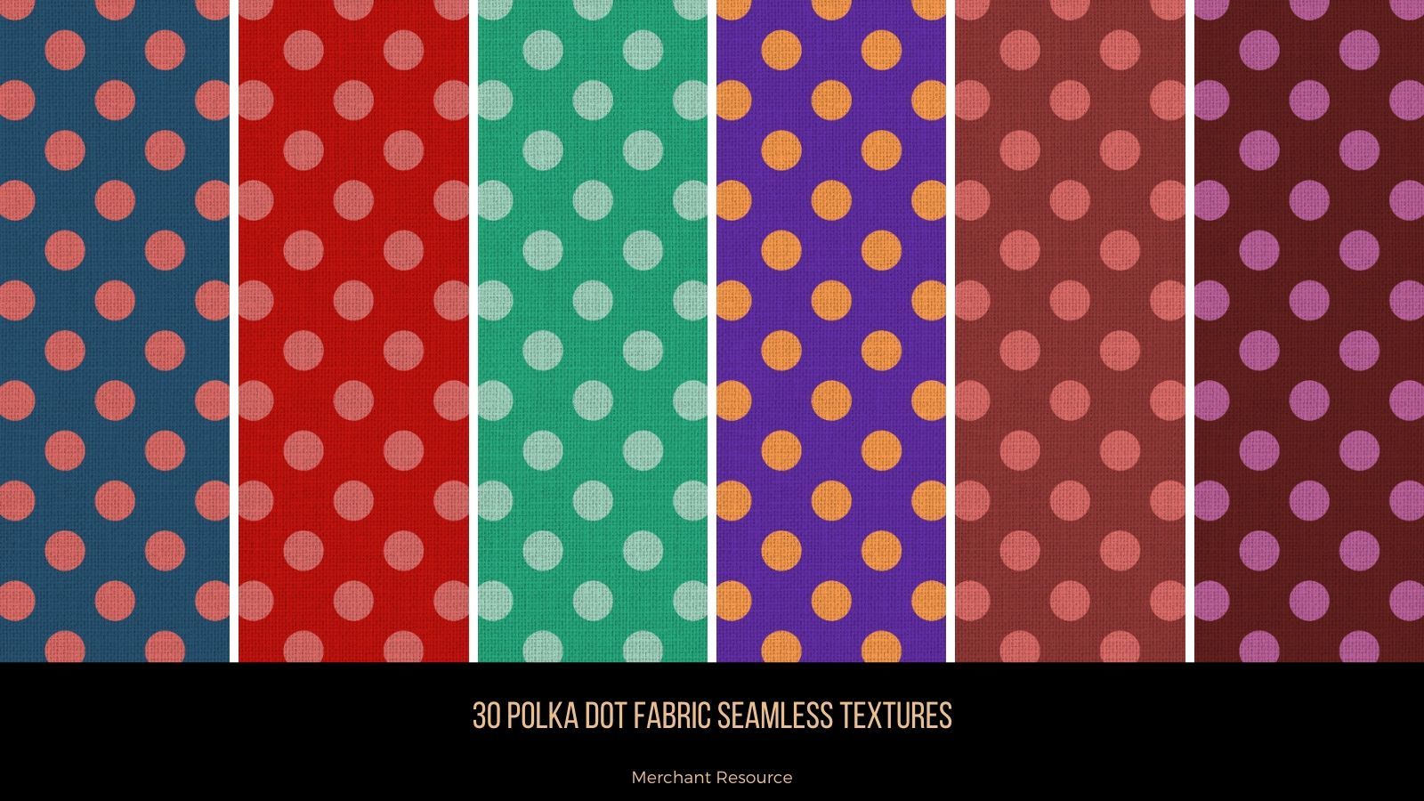 30 Polka Dots Fabric Seamless Textures by N/A
