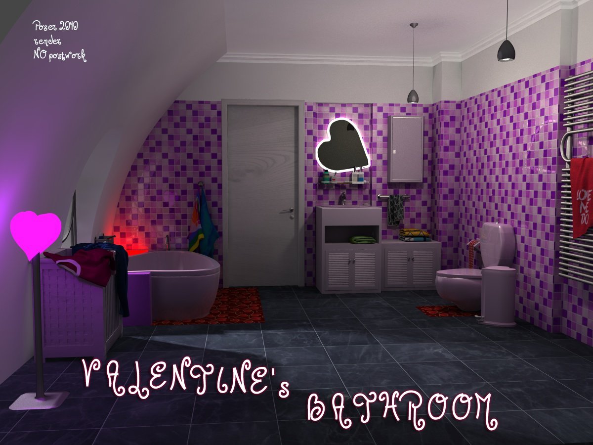 Valentine's Bathroom by N/A