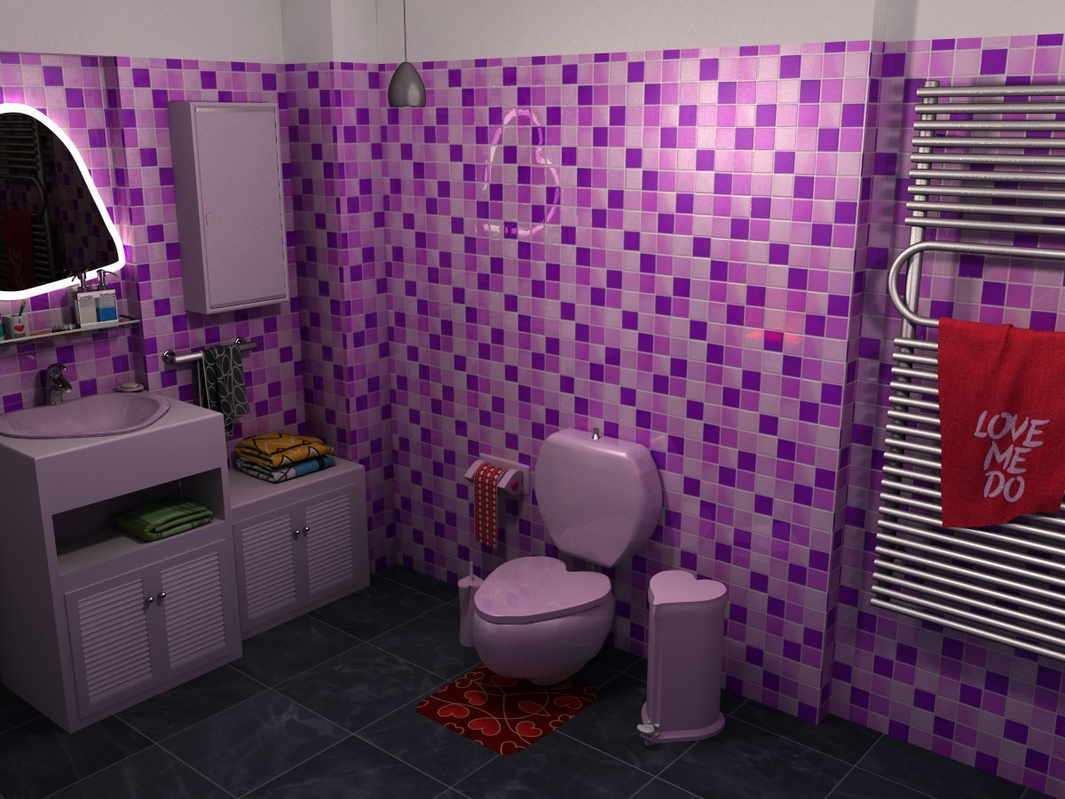 Valentine's Bathroom by N/A