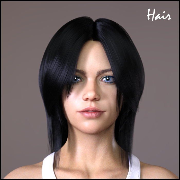 LB Hair for Genesis 8 Female by N/A