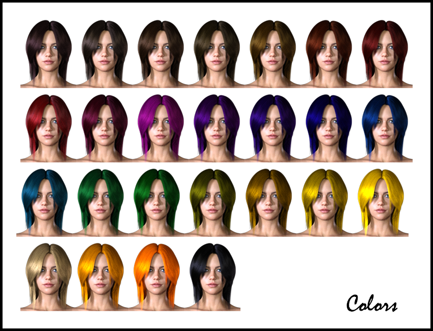 LB Hair for Genesis 8 Female by N/A