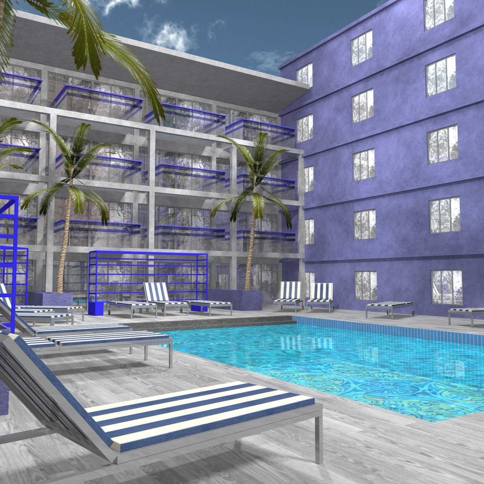 Hotel Pool Area by N/A