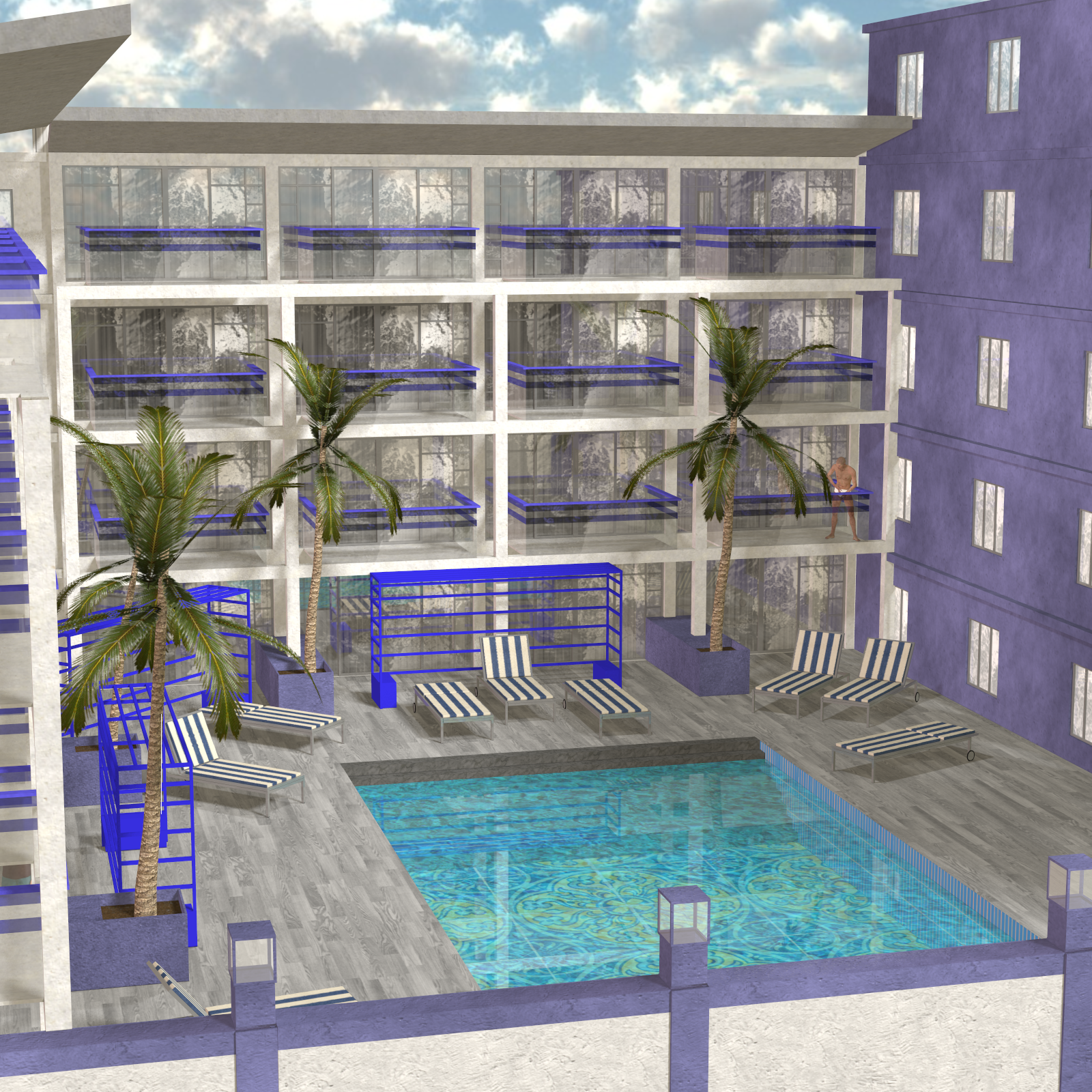 Hotel Pool Area by N/A