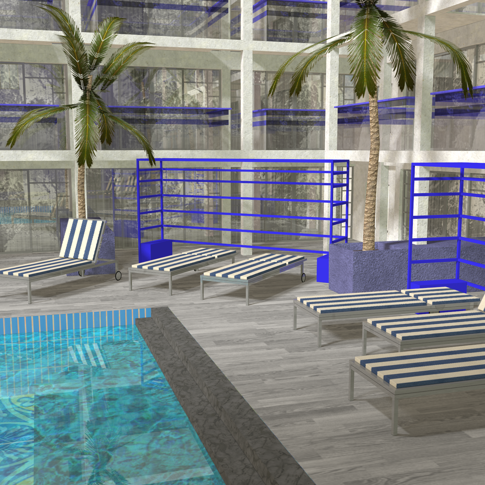 Hotel Pool Area by N/A