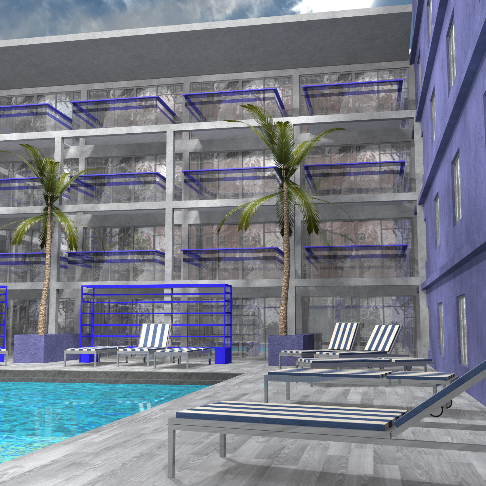 Hotel Pool Area by N/A