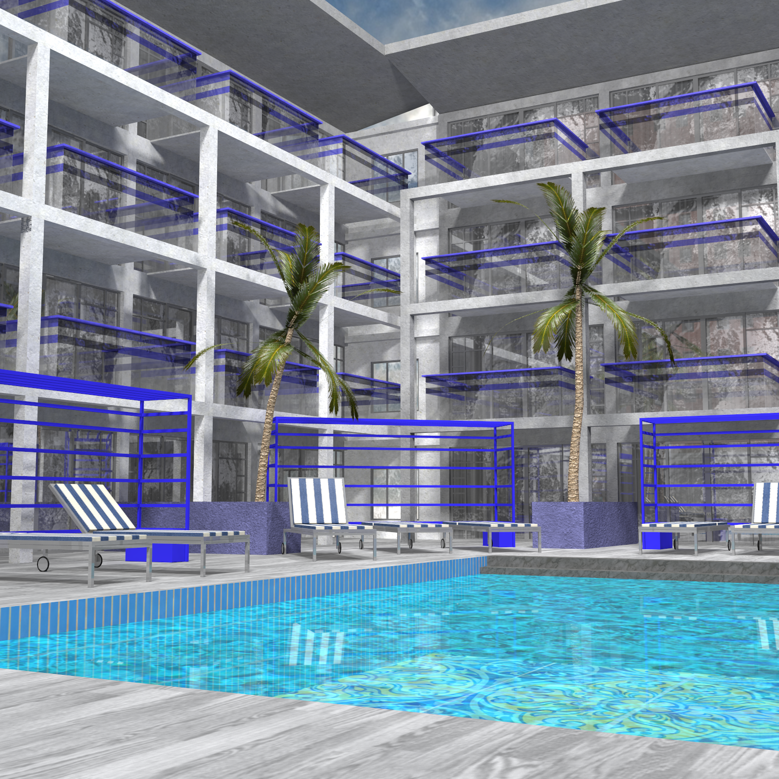 Hotel Pool Area by N/A