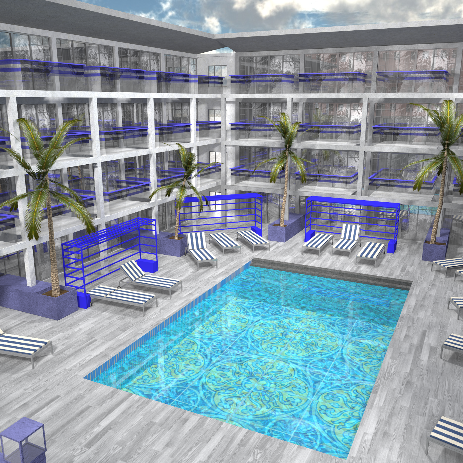 Hotel Pool Area by N/A