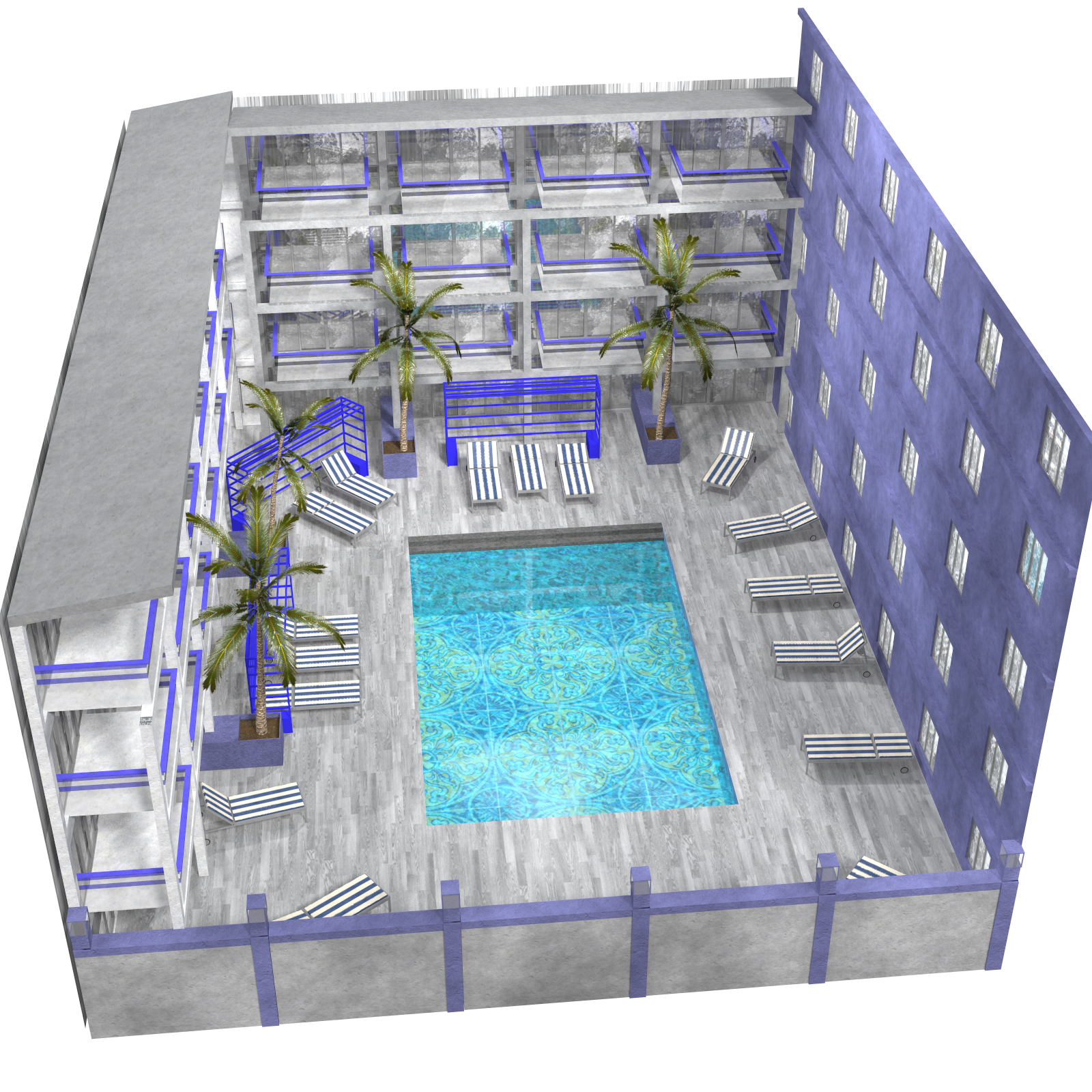 Hotel Pool Area by N/A
