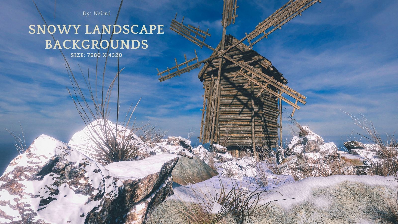 12 Snowy Landscape Backgrounds by N/A