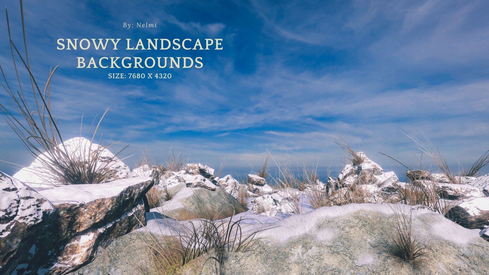 12 Snowy Landscape Backgrounds by N/A