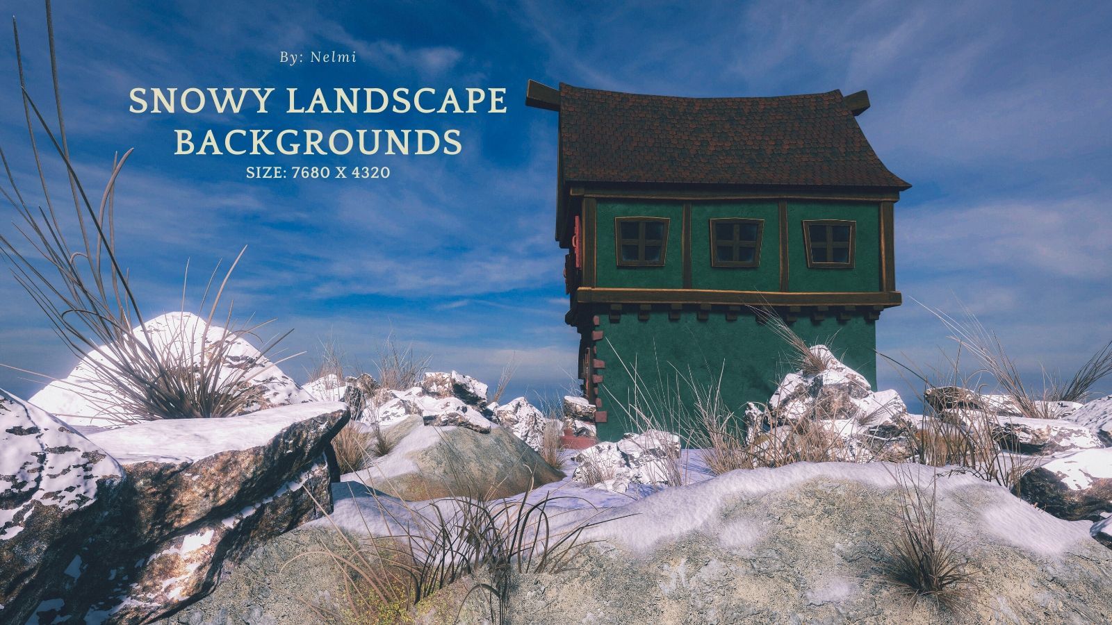 12 Snowy Landscape Backgrounds by N/A