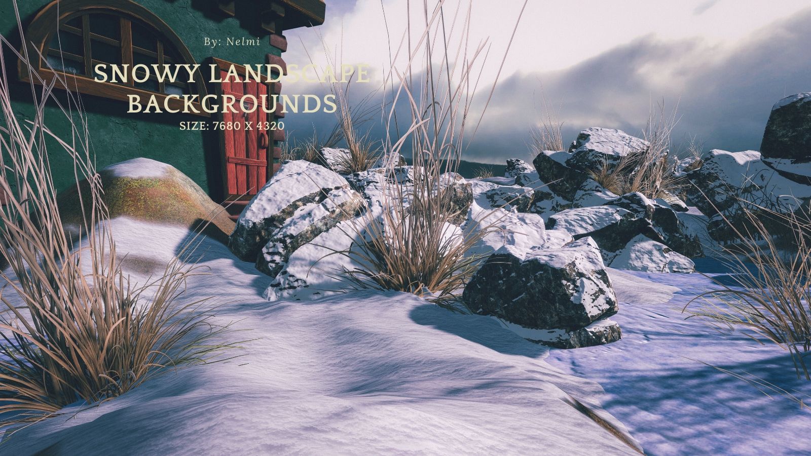 12 Snowy Landscape Backgrounds by N/A