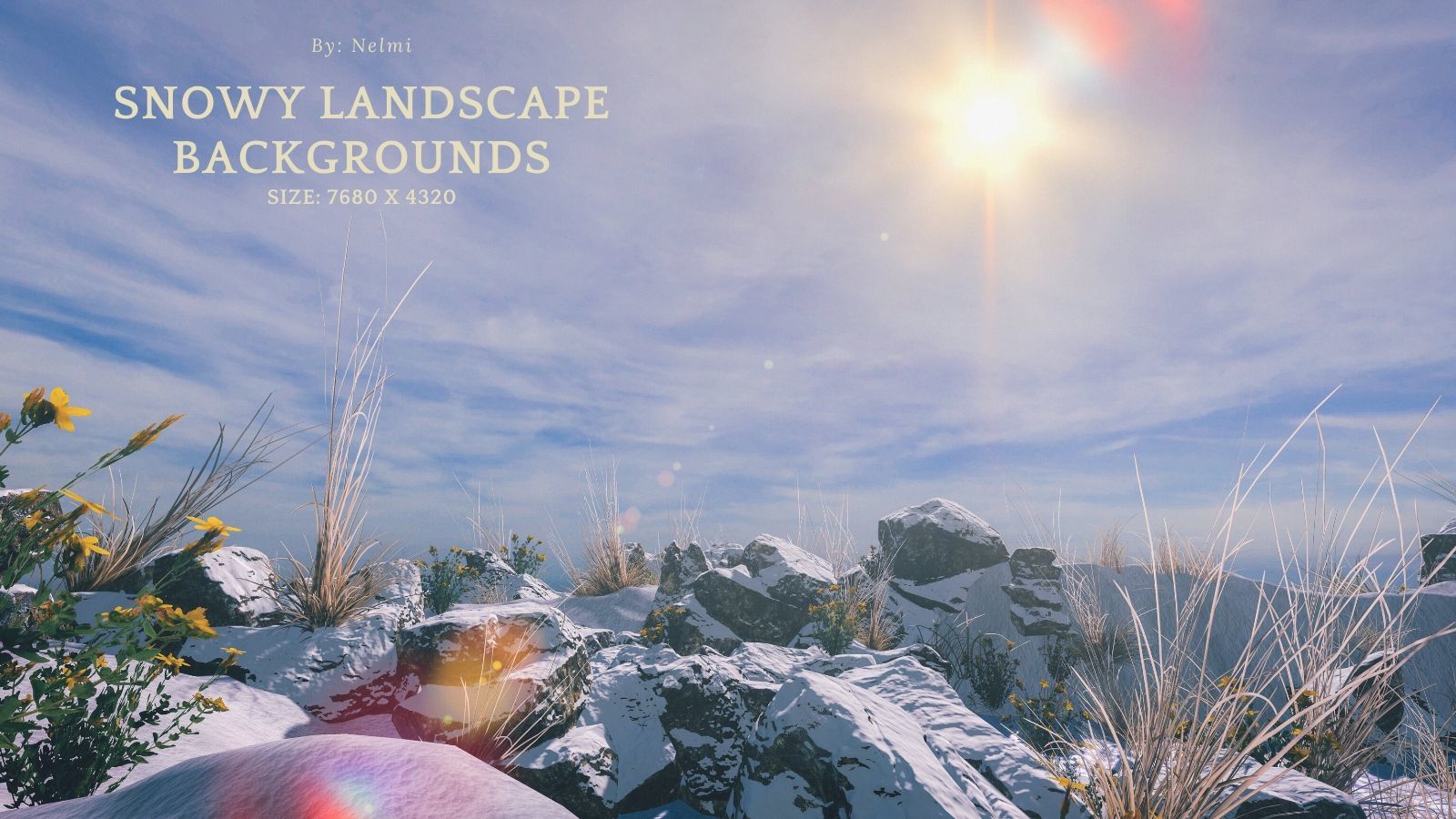 12 Snowy Landscape Backgrounds by N/A