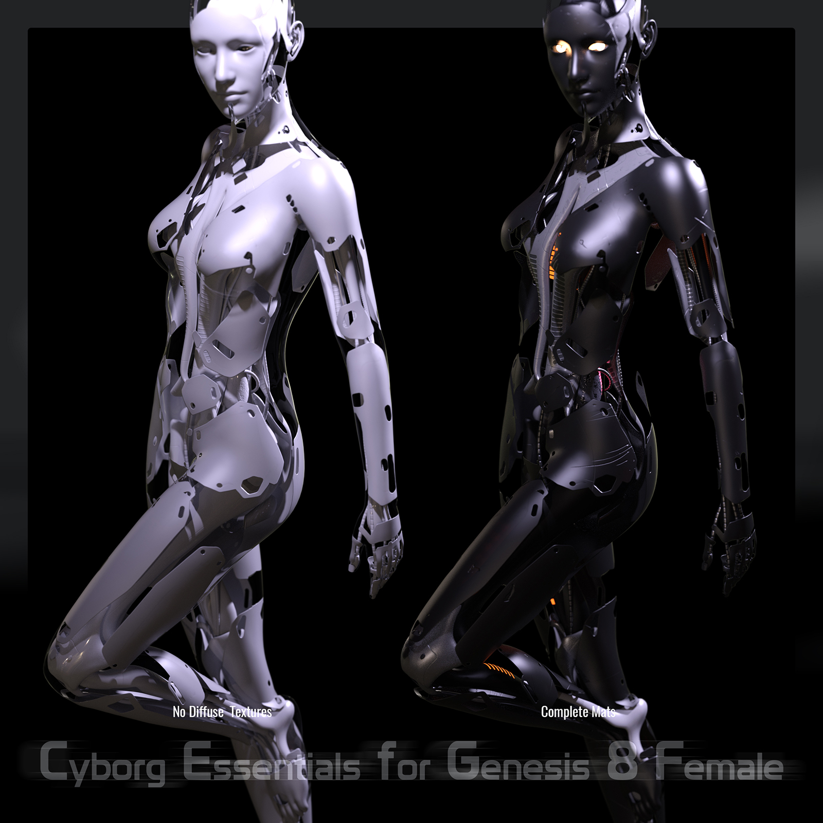CyBody - Cyborg Internal Structure and Materials for Genesis 8 Female by N/A