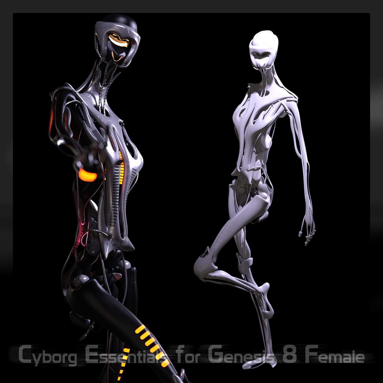 CyBody - Cyborg Internal Structure and Materials for Genesis 8 Female by N/A