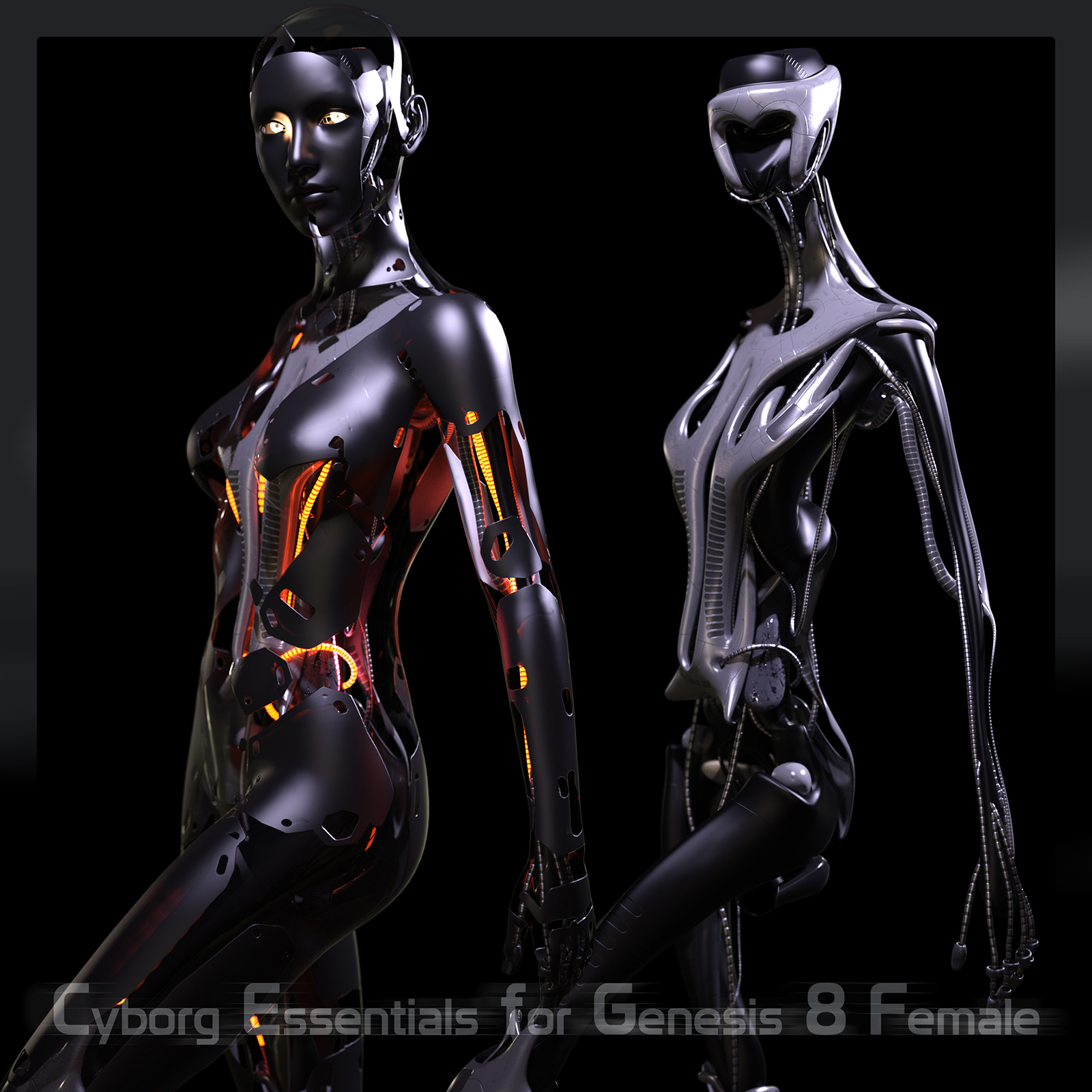 CyBody - Cyborg Internal Structure and Materials for Genesis 8 Female by N/A