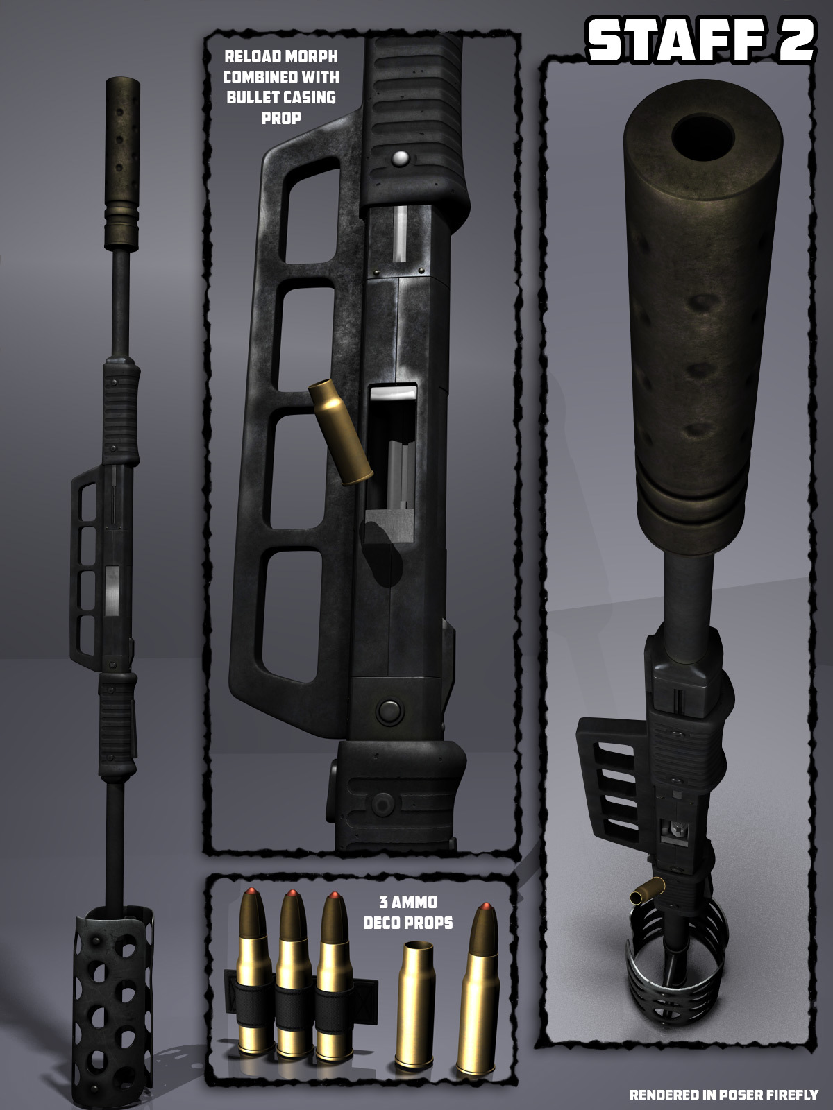 Battle Staves for Poser and DS by N/A
