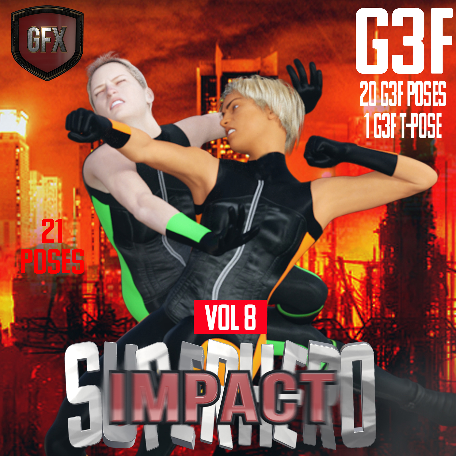 SuperHero Impact for G3F Volume 8 by N/A