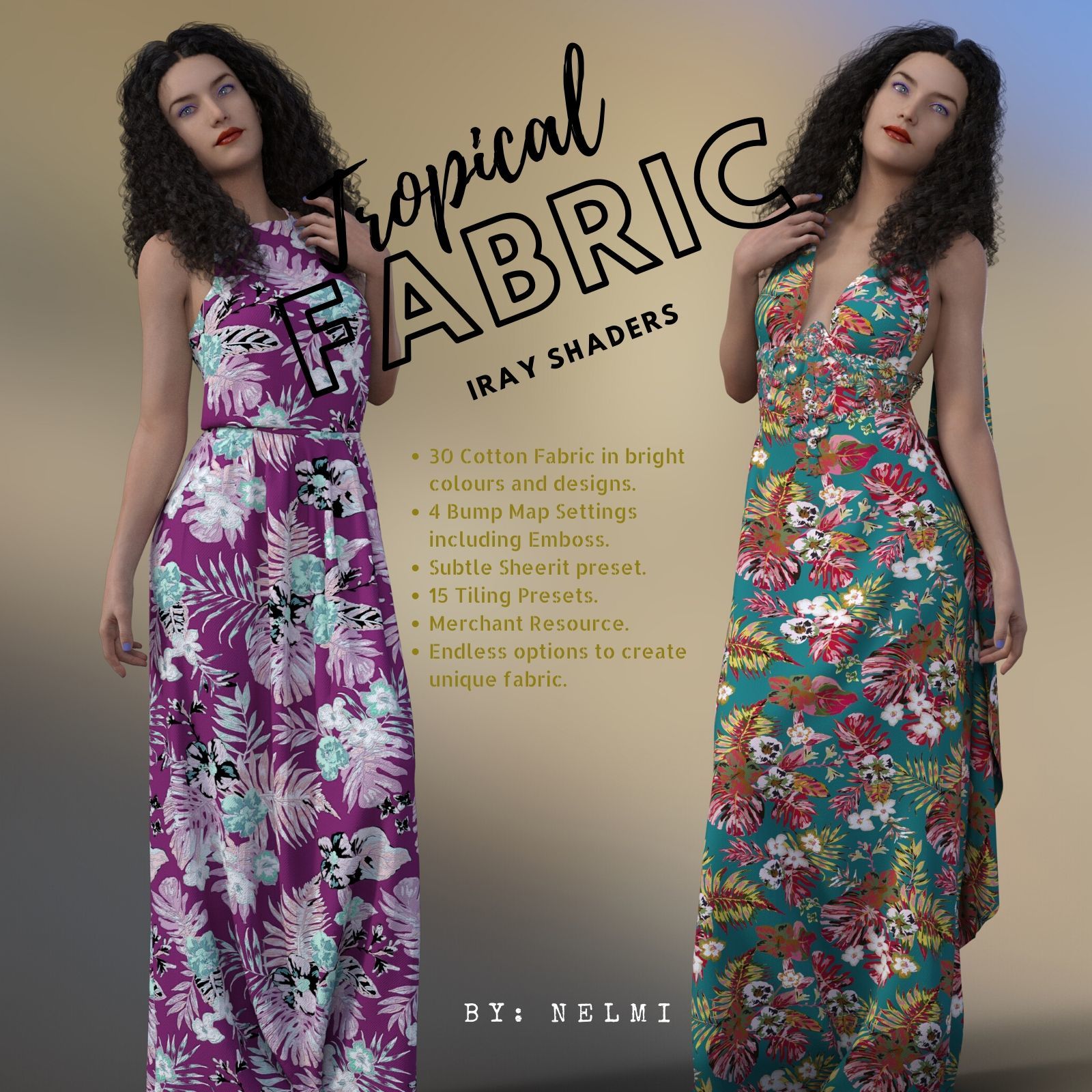 Tropical Fabric Iray Shaders by N/A