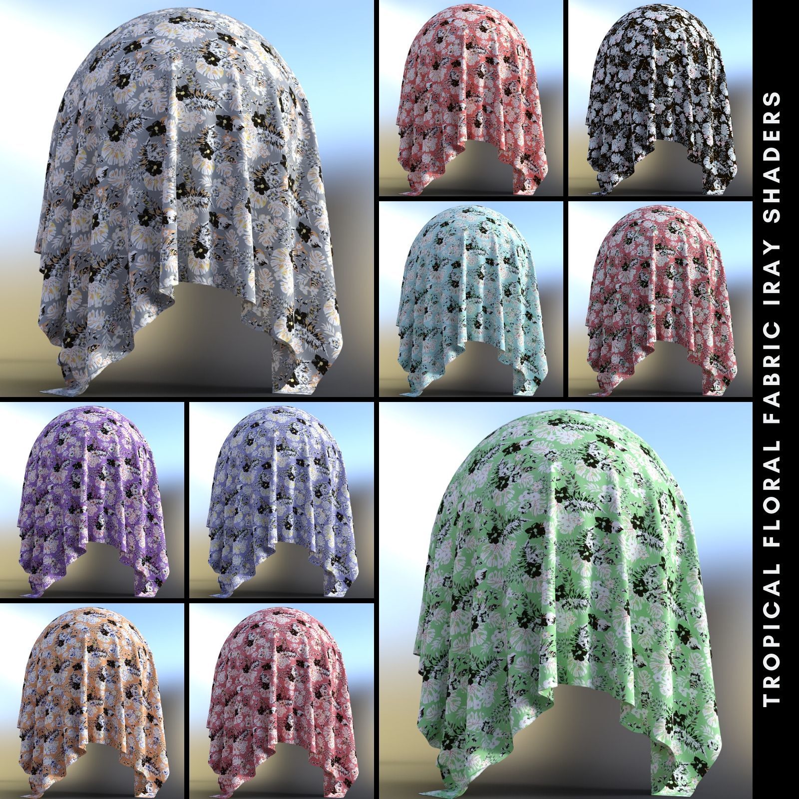 Tropical Fabric Iray Shaders by N/A