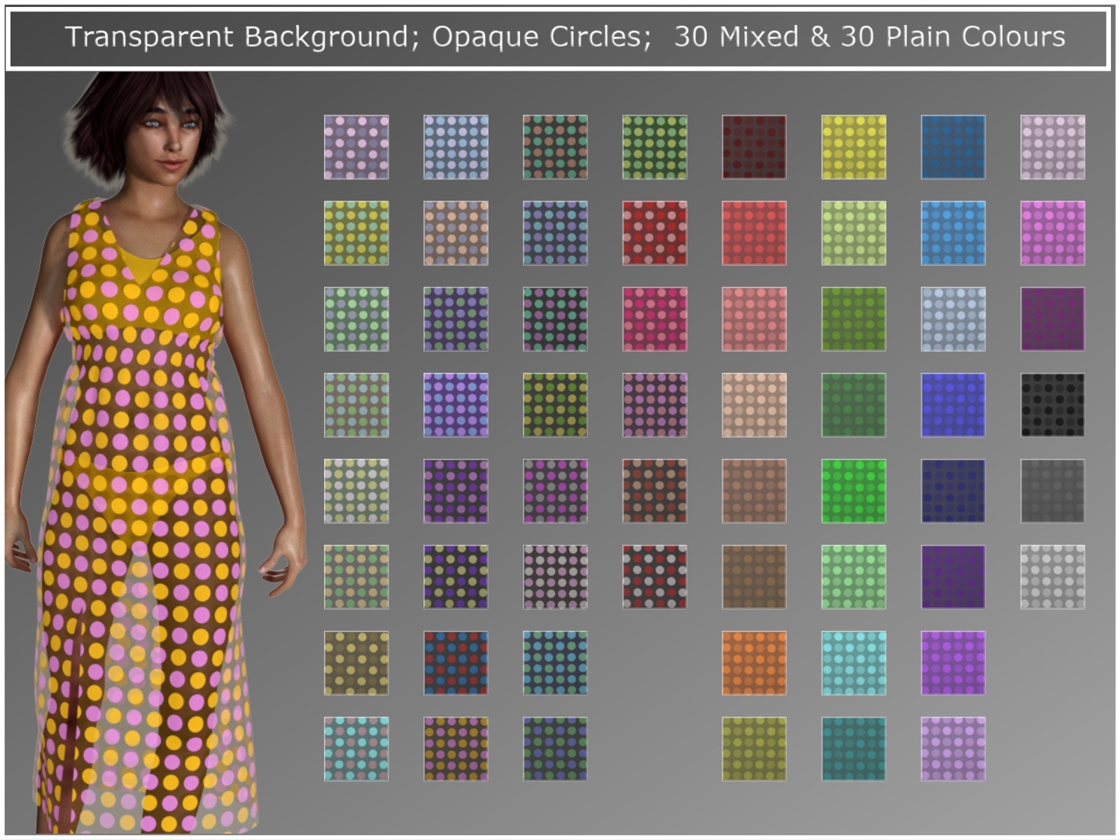 PandaB5 Sheer Circle and Square Materials for Poser by N/A