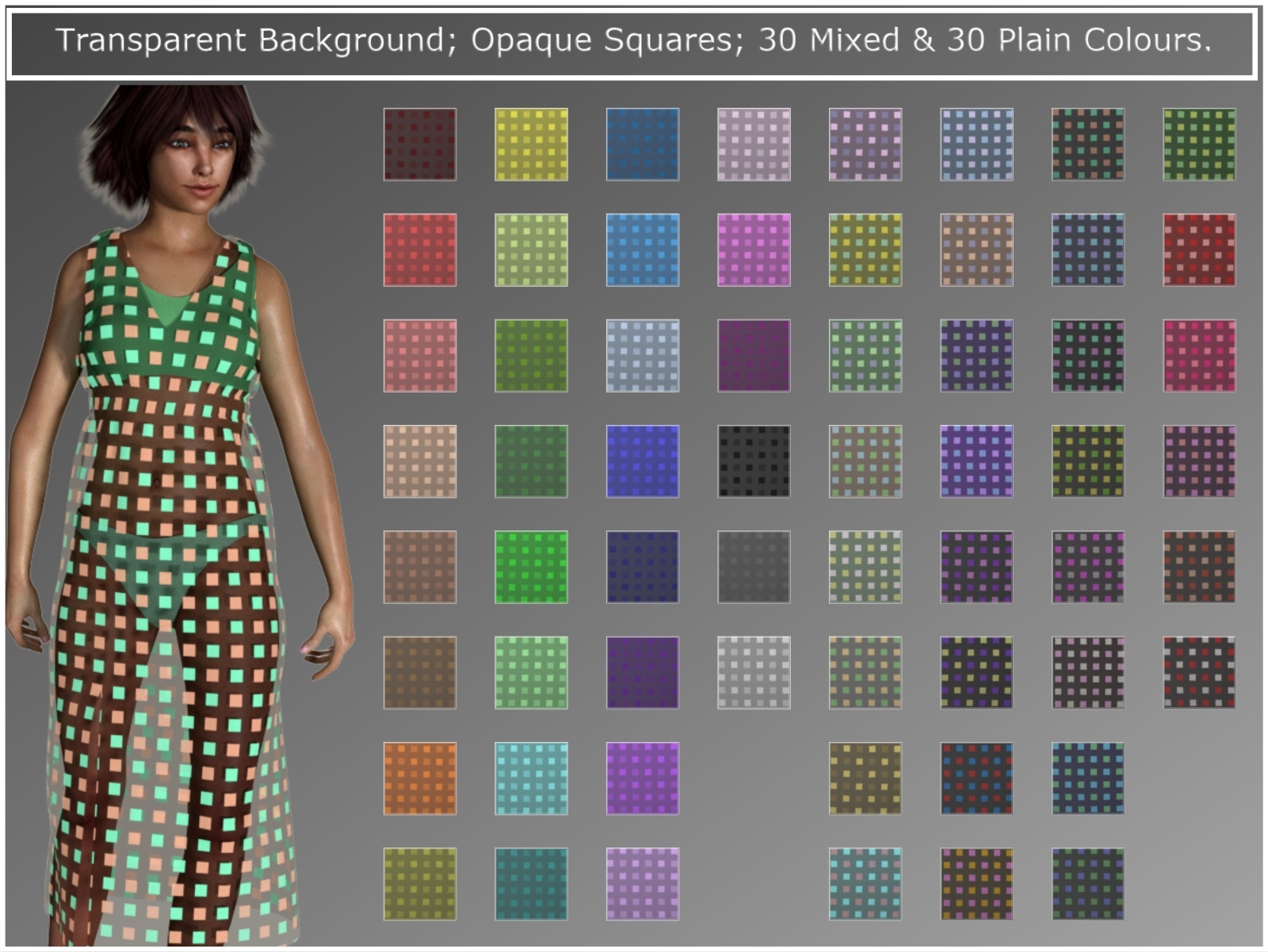 PandaB5 Sheer Circle and Square Materials for Poser by N/A