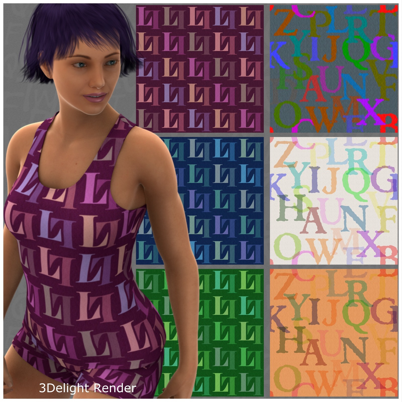 PandaB5 Letter Shaders for Daz Studio by N/A