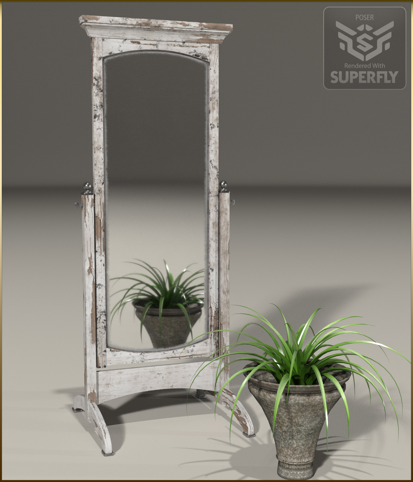 Vintage Furniture : Swivel Mirror for Poser by N/A