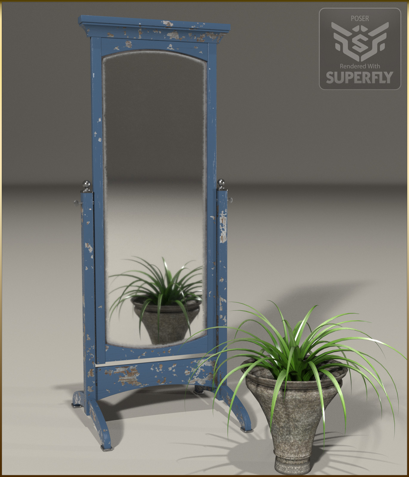 Vintage Furniture : Swivel Mirror for Poser by N/A