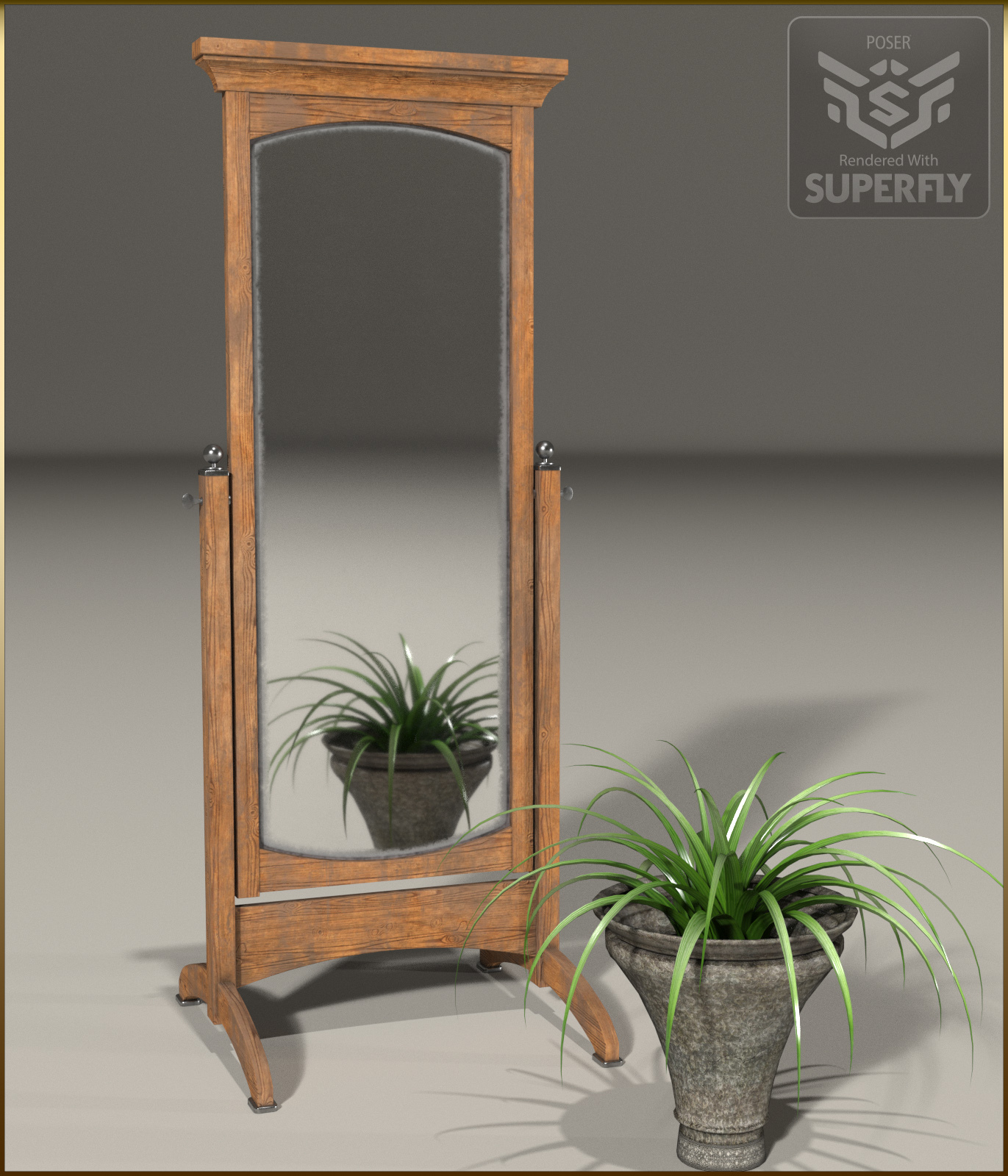 Vintage Furniture : Swivel Mirror for Poser by N/A