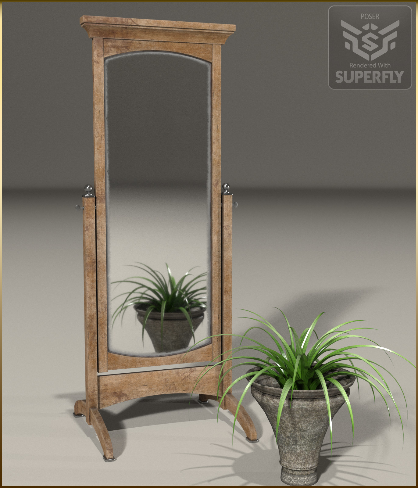Vintage Furniture : Swivel Mirror for Poser by N/A