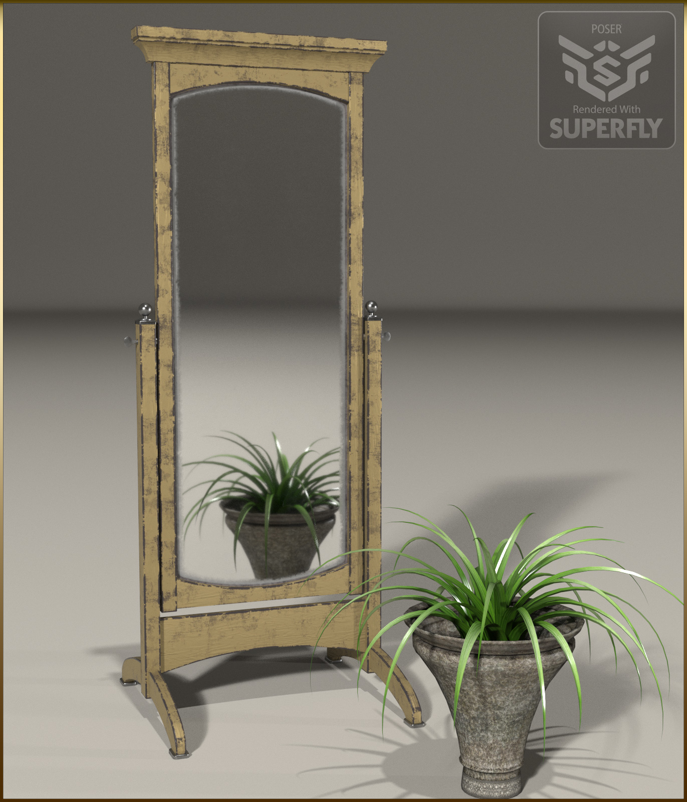 Vintage Furniture : Swivel Mirror for Poser by N/A