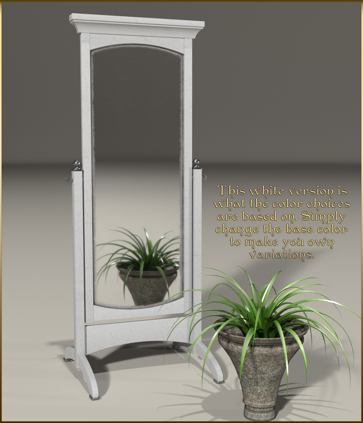 Vintage Furniture : Swivel Mirror for Poser by N/A