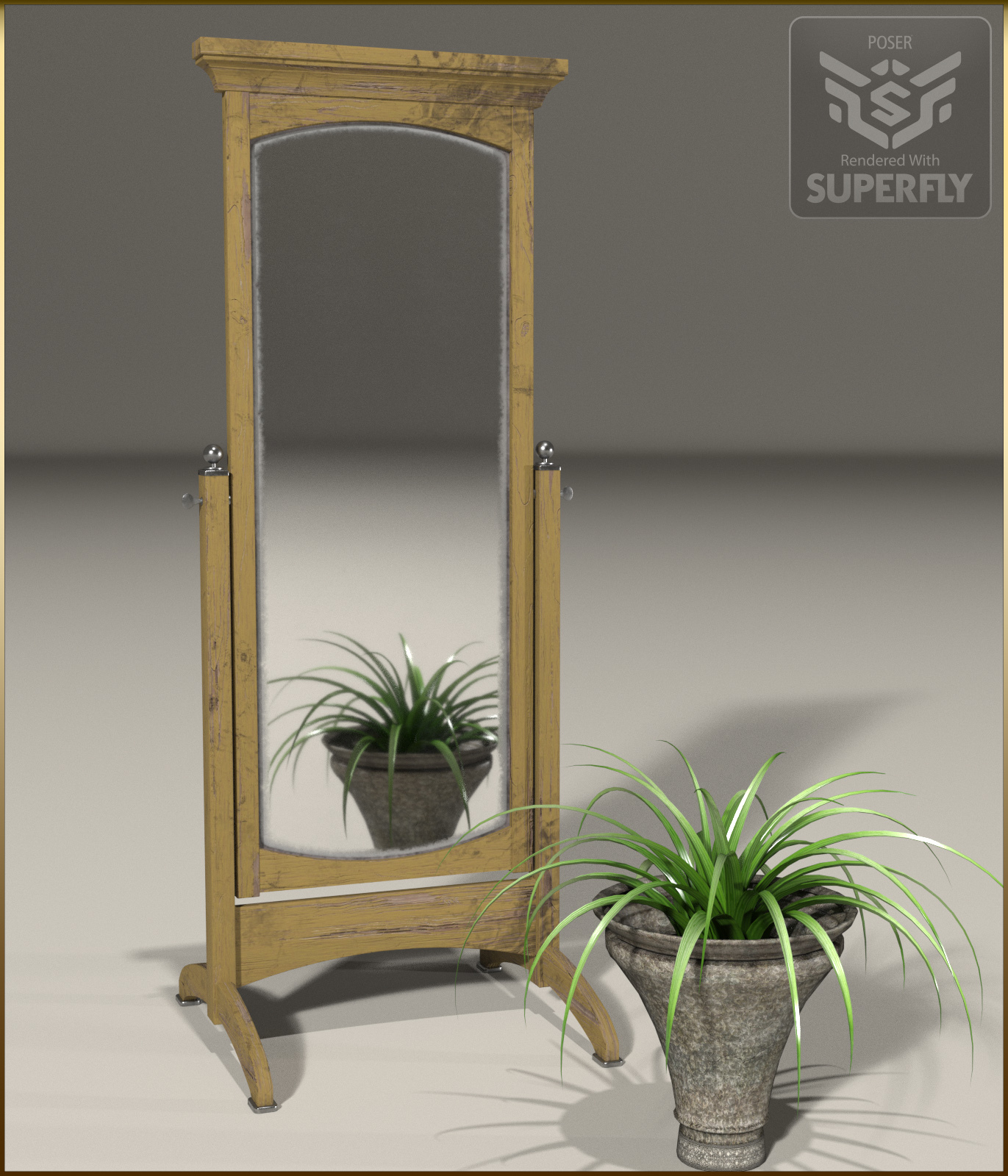 Vintage Furniture : Swivel Mirror for Poser by N/A