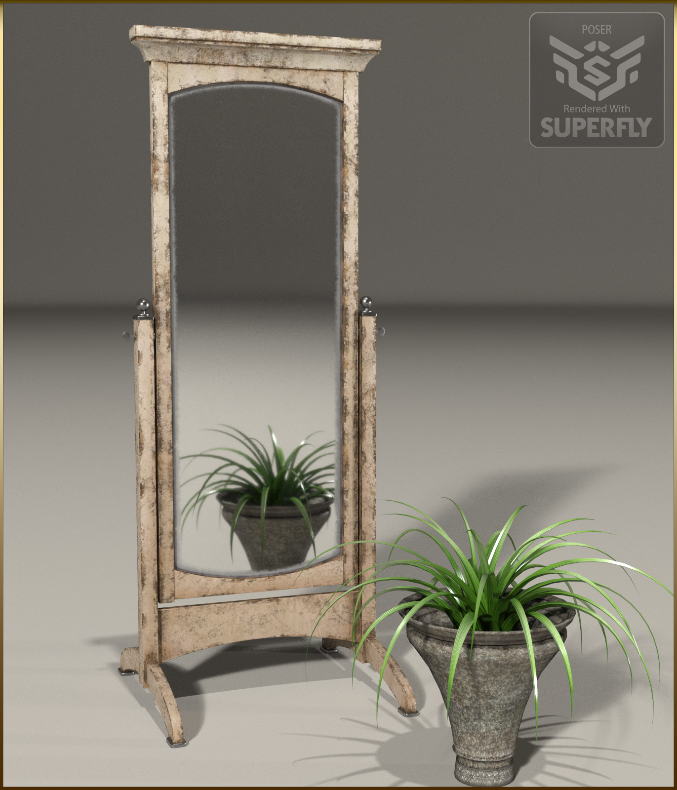 Vintage Furniture : Swivel Mirror for Poser by N/A