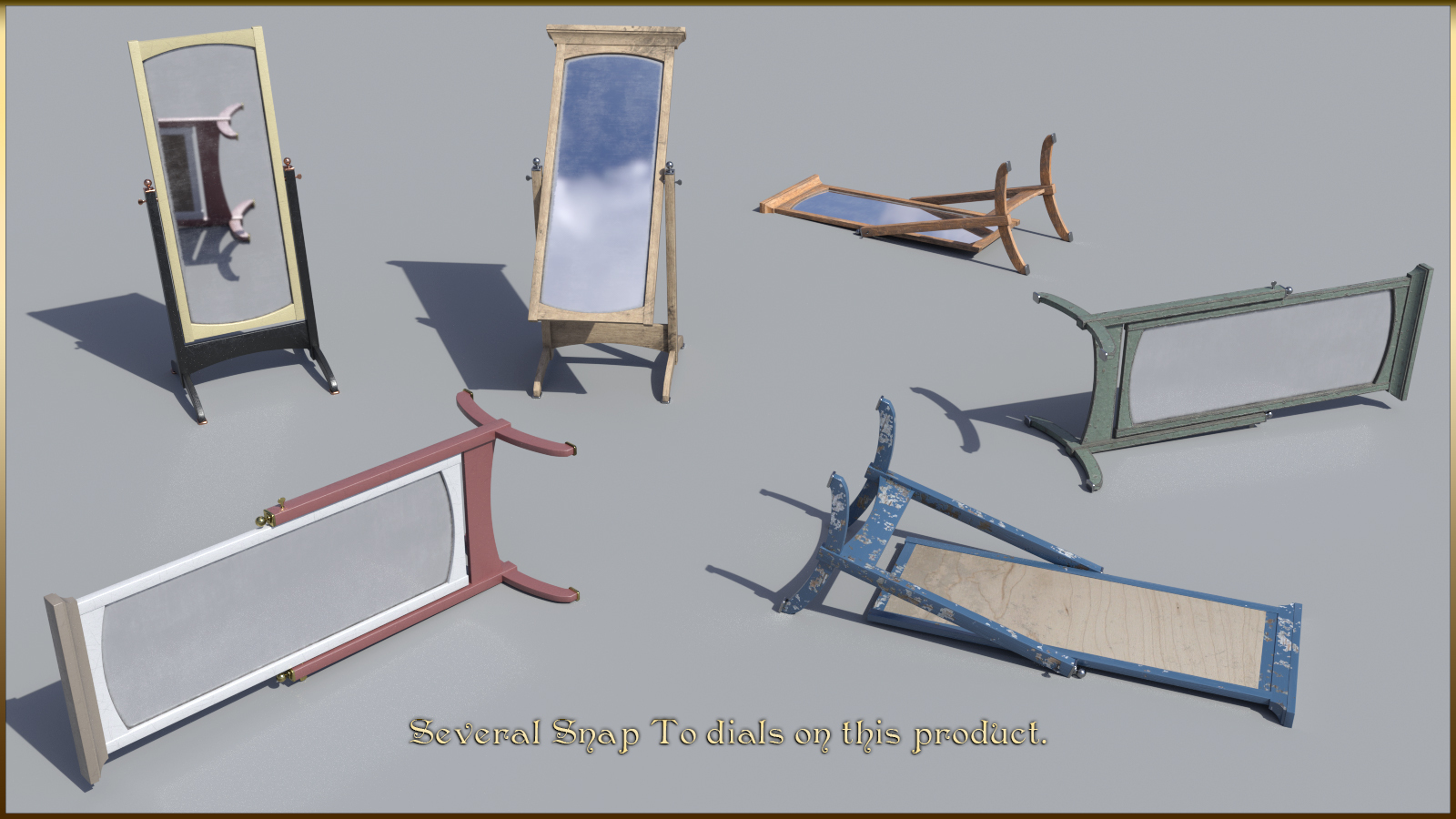 Vintage Furniture : Swivel Mirror for Poser by N/A