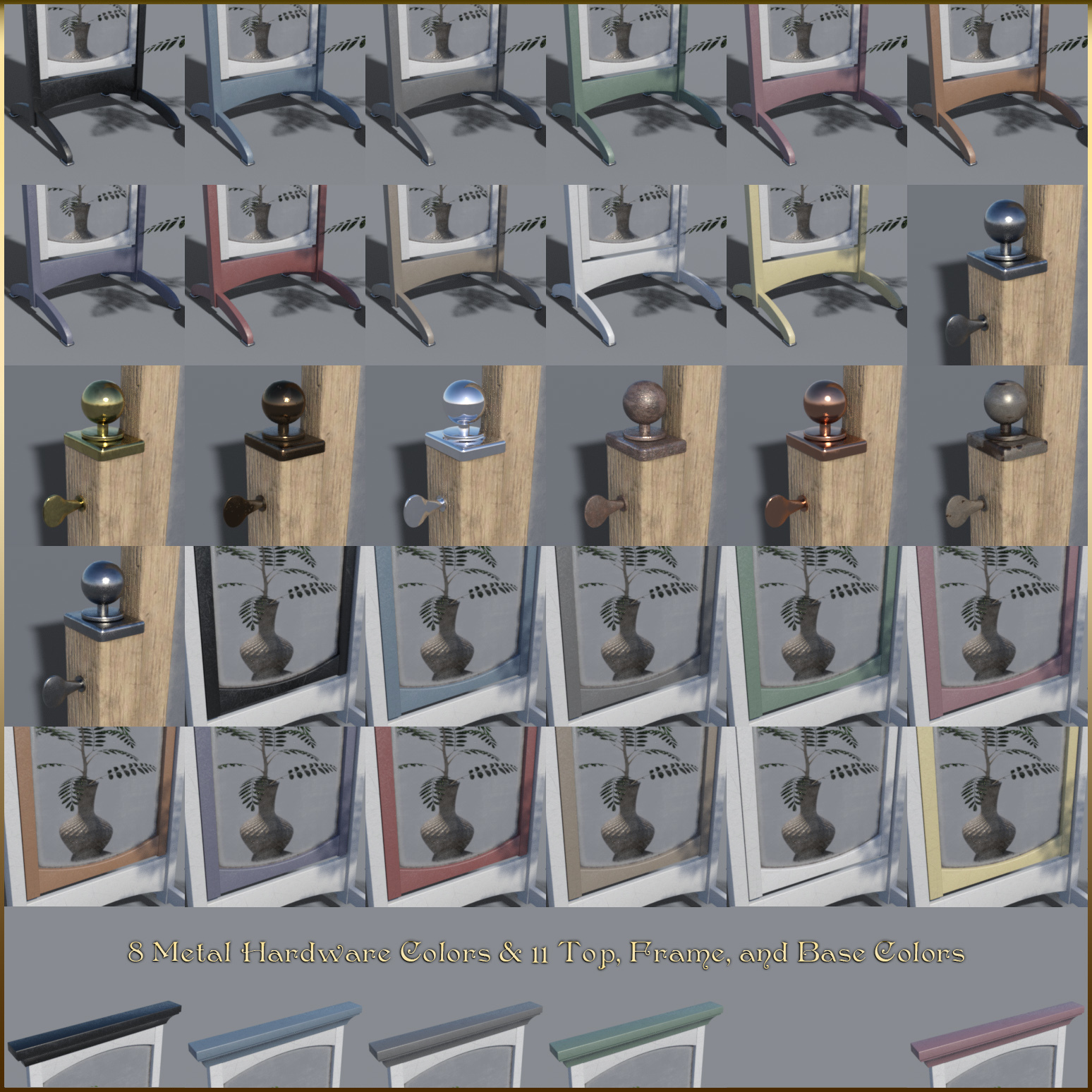 Vintage Furniture : Swivel Mirror for Poser by N/A