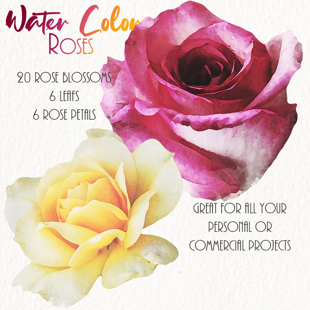WaterColor Roses by N/A