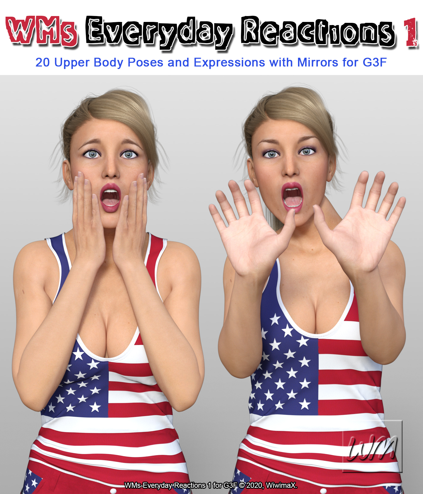 WMs Everyday Reactions Pack 1 for G3F by N/A