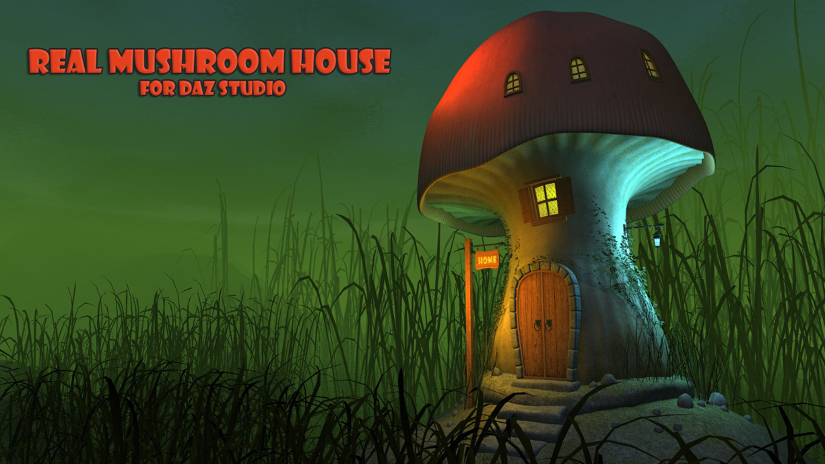 Real mushroom house for Daz Studio by N/A