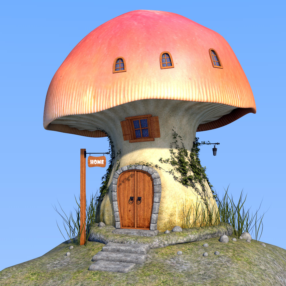Real mushroom house for Daz Studio by N/A