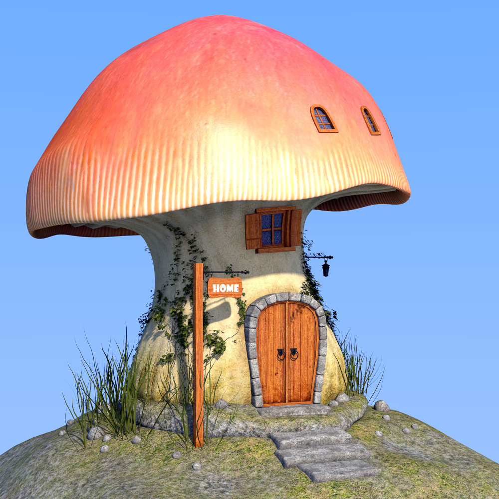 Real mushroom house for Daz Studio by N/A