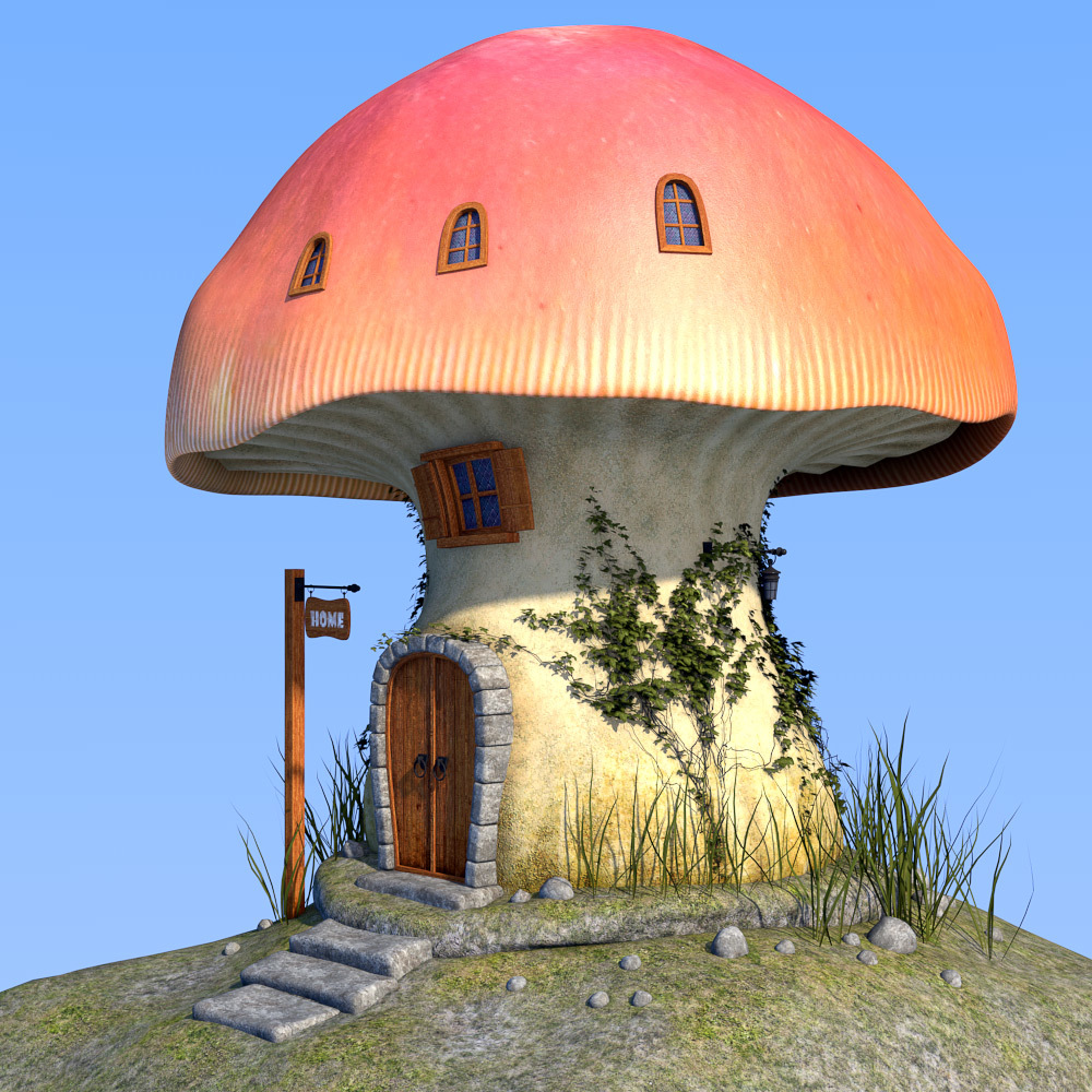 Real mushroom house for Daz Studio by N/A