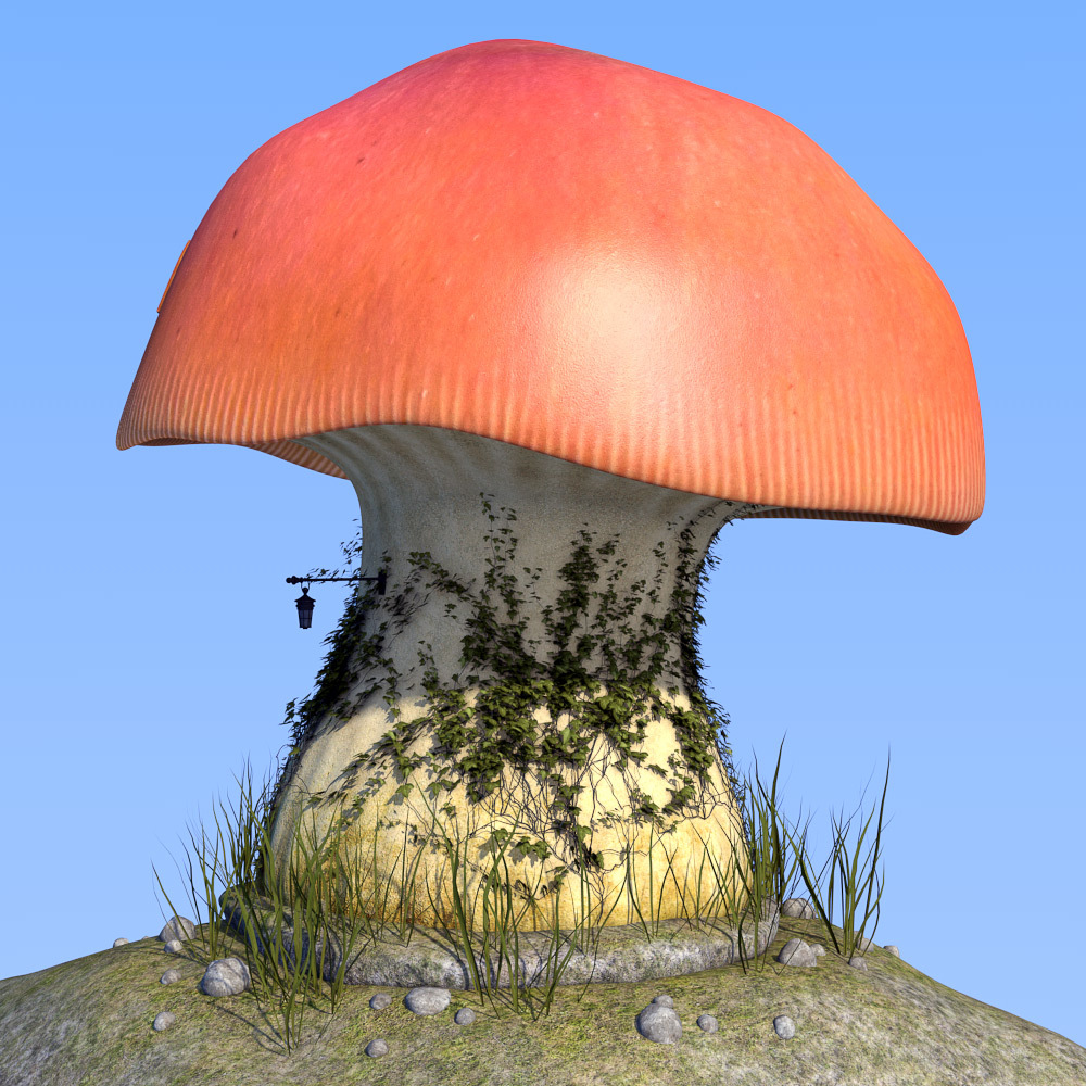 Real mushroom house for Daz Studio by N/A
